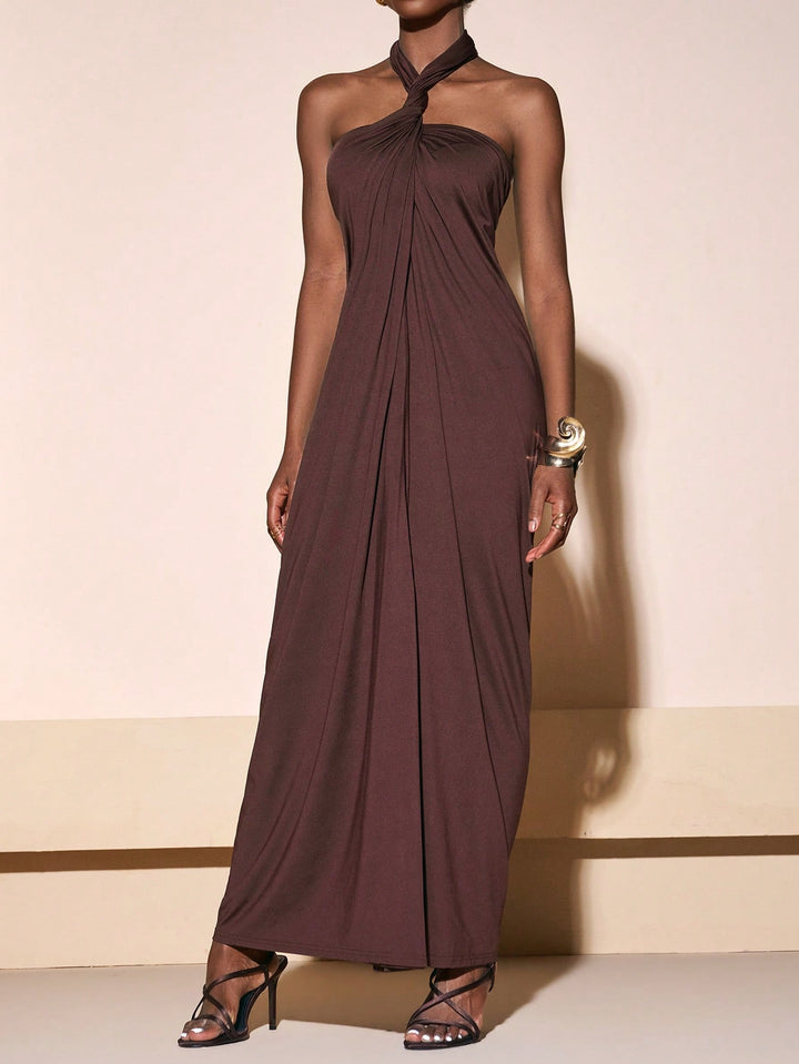Rochie maxi SHEIN, maro