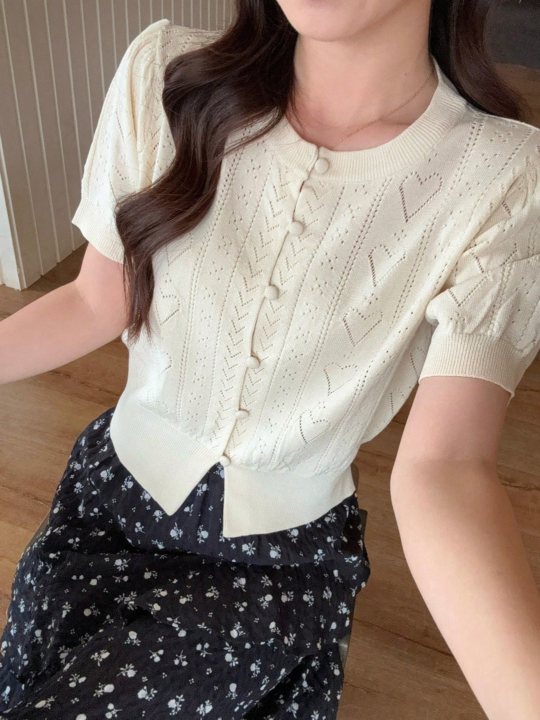 Bluza tricotată SHEIN, bej