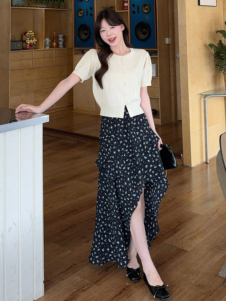 Bluza tricotată SHEIN, bej
