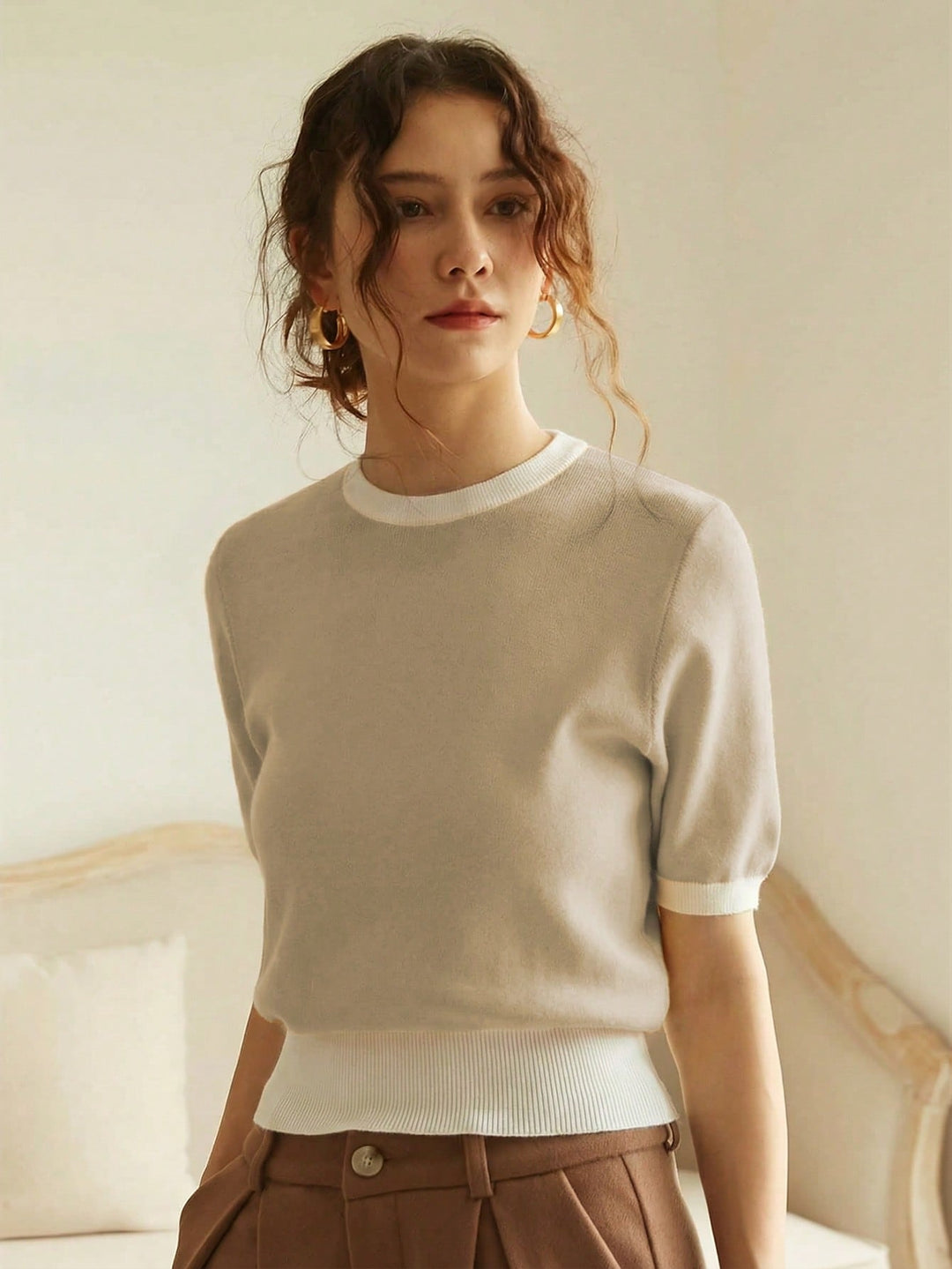 Top SHEIN, bej