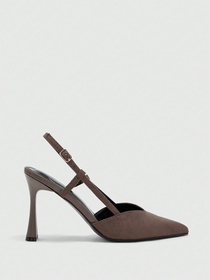 Pantofi cu toc SHEIN, kaki