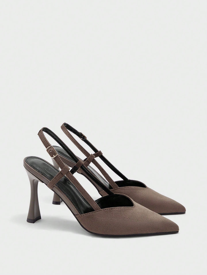 Pantofi cu toc SHEIN, kaki