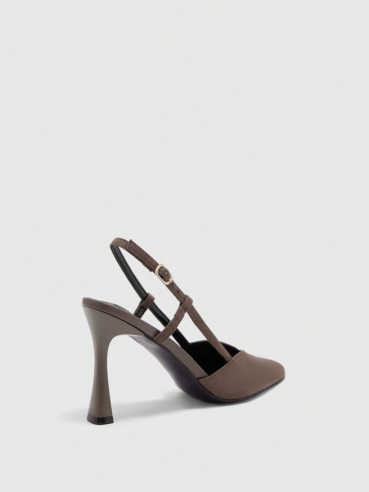Pantofi cu toc SHEIN, kaki