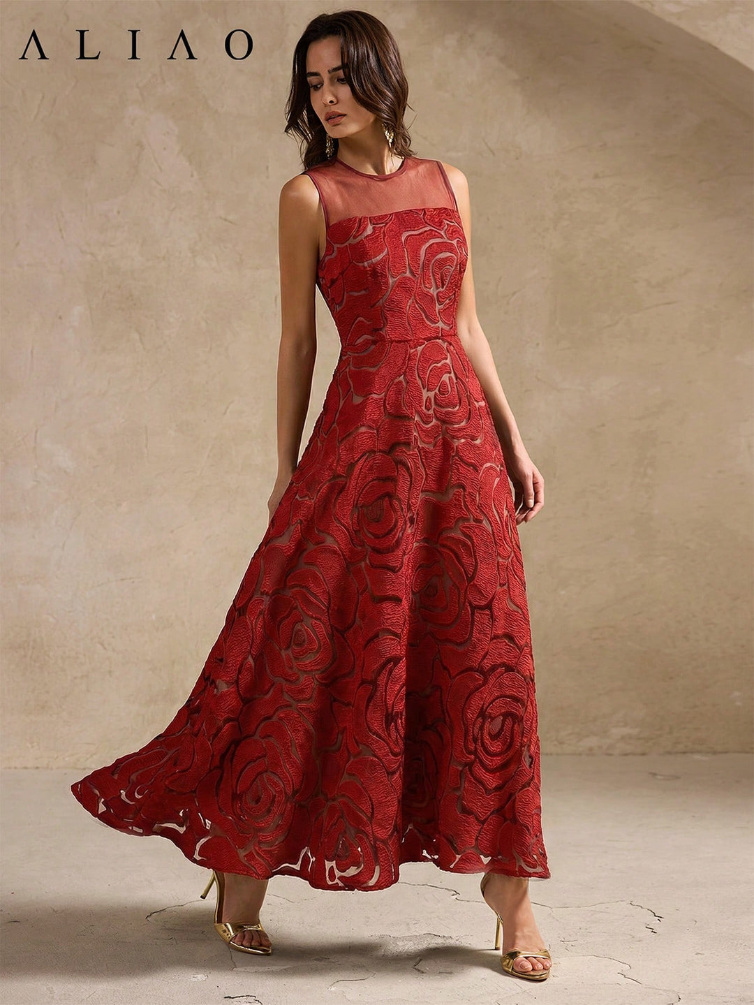 Rochie maxi SHEIN, vișiniu