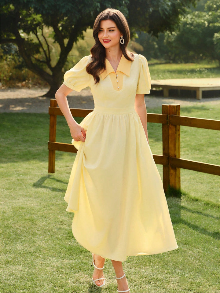 Rochie maxi SHEIN, galben