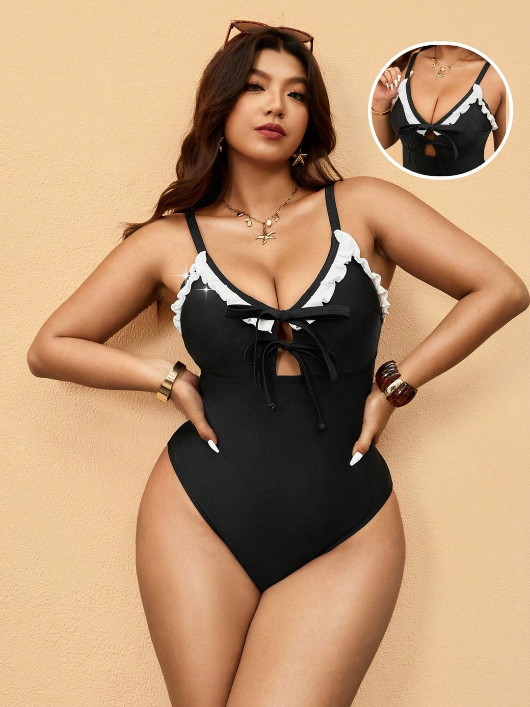 Costum de baie SHEIN, negru