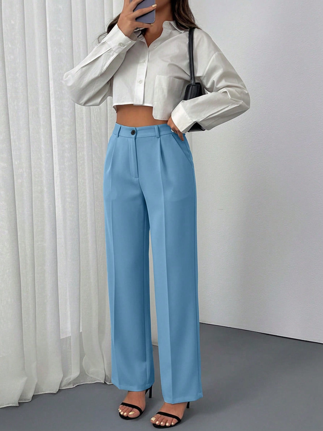 Pantaloni SHEIN, albastru