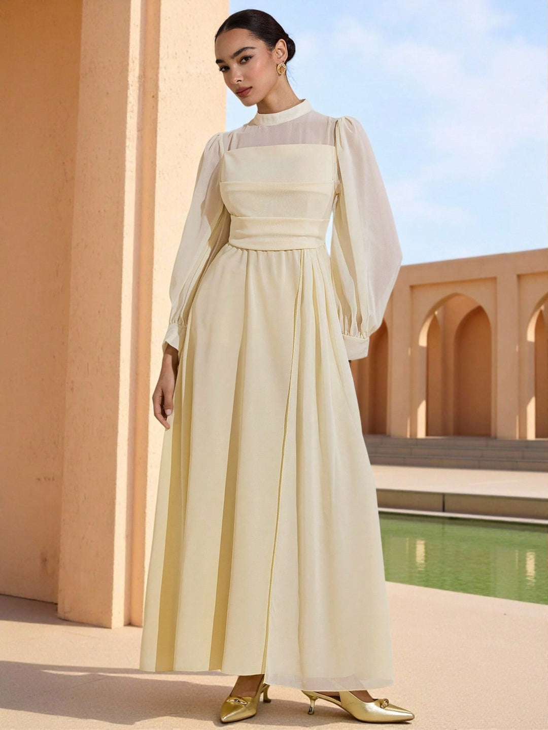 Rochie maxi SHEIN, galben