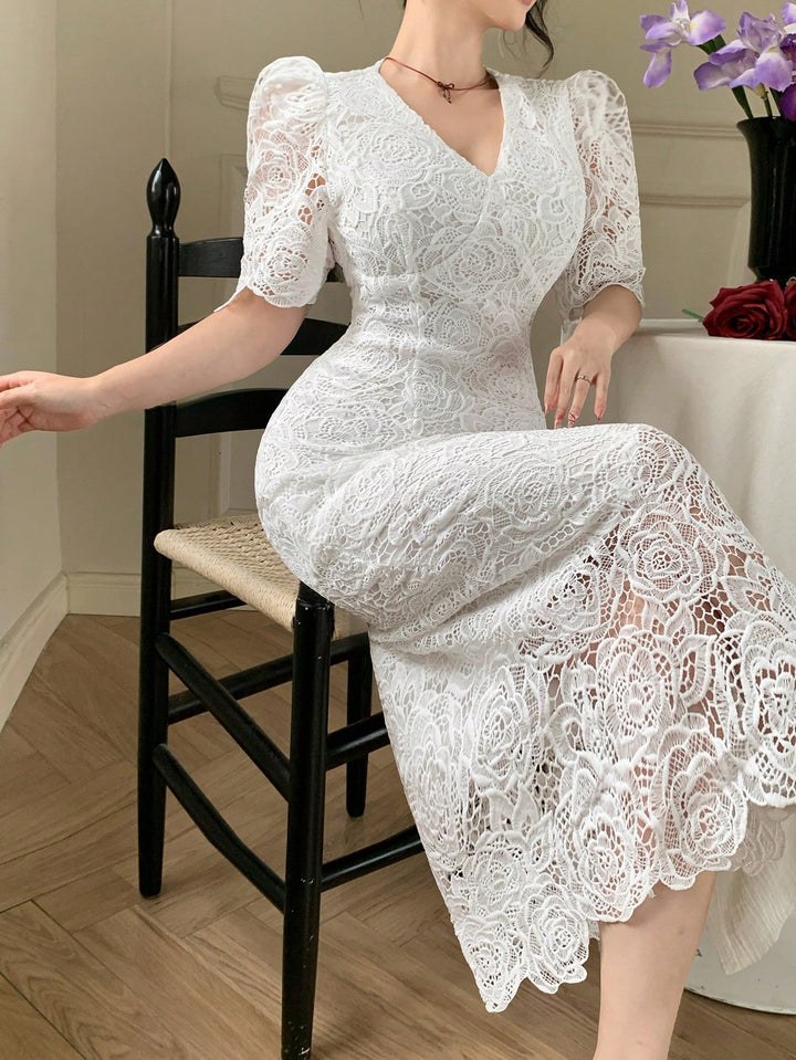 Rochie midi SHEIN, alb
