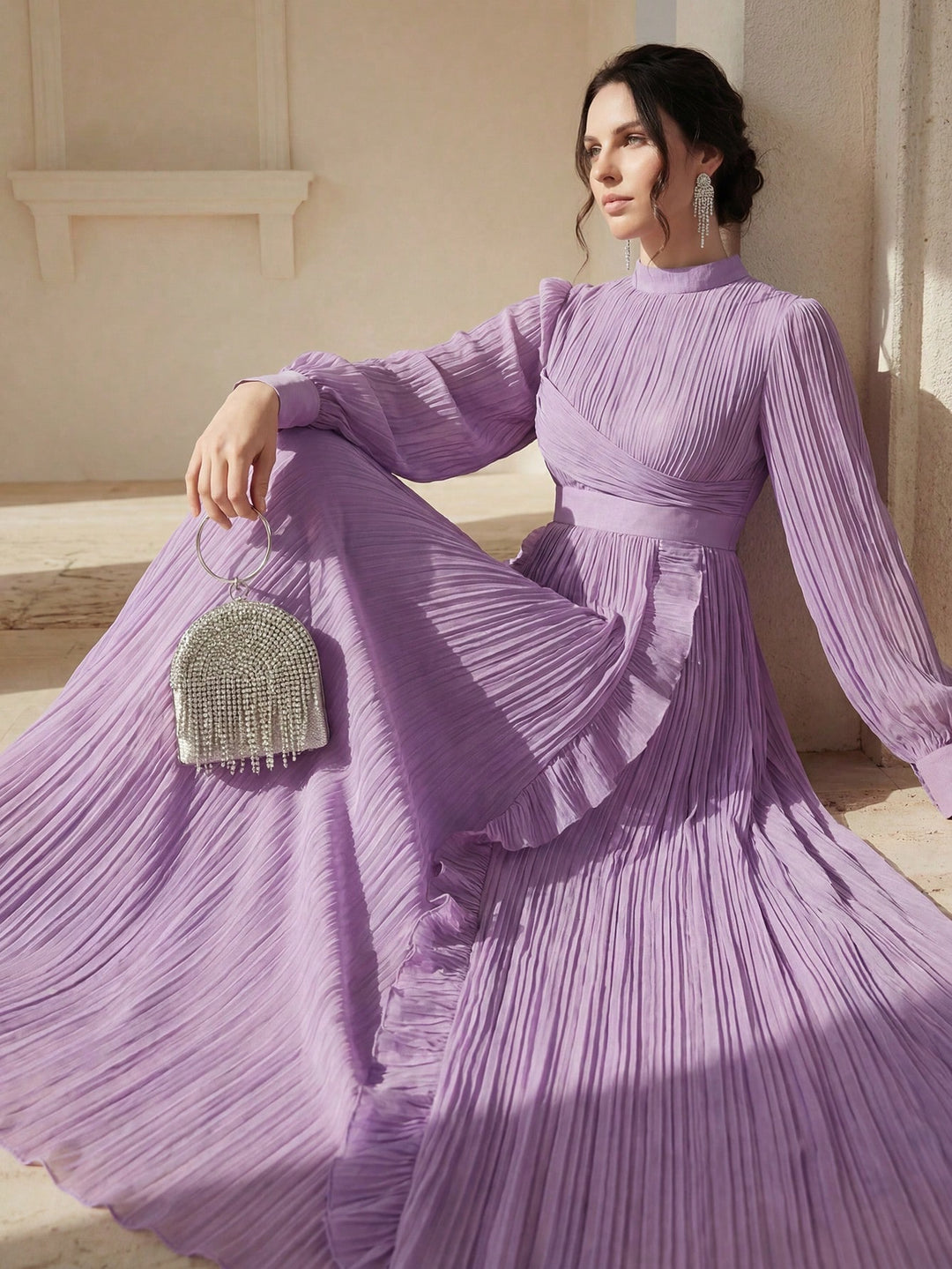 SHEIN maxi ruha, lila
