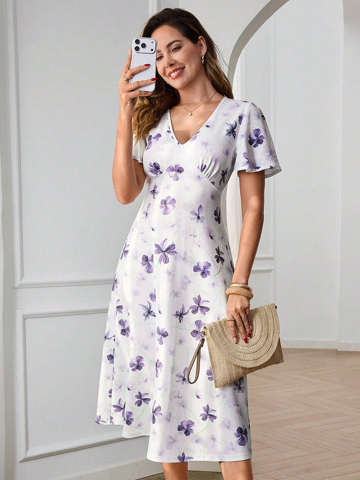 Rochie midi SHEIN, mix culori