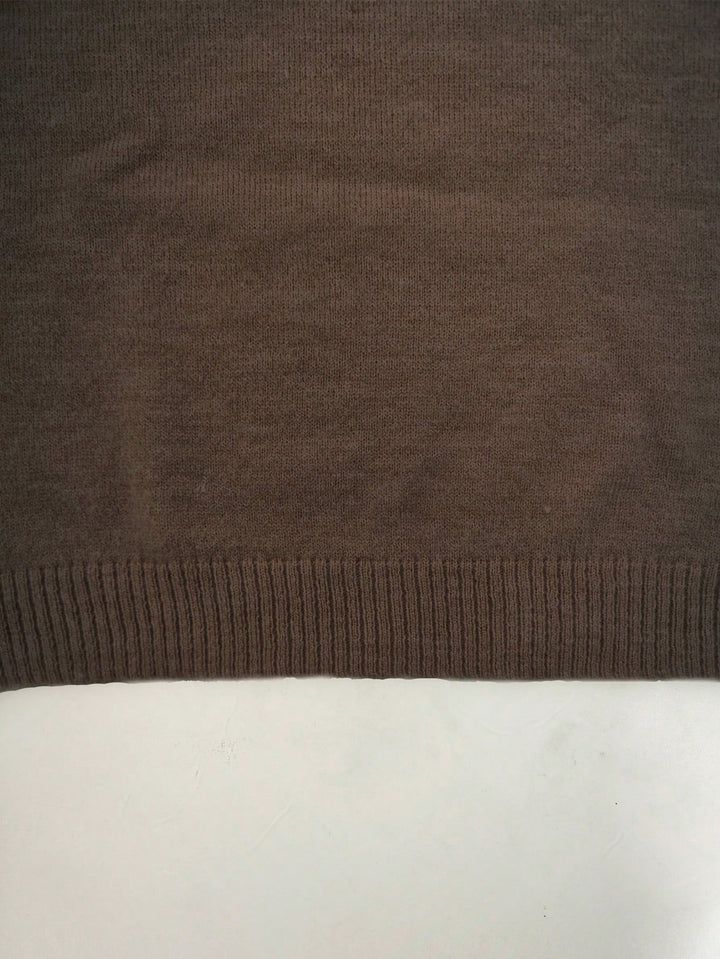 Pulover tricotat SHEIN, maro