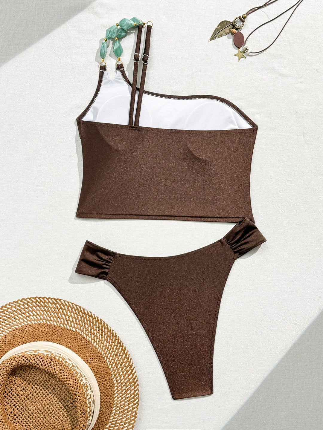 Costum de baie SHEIN, maro