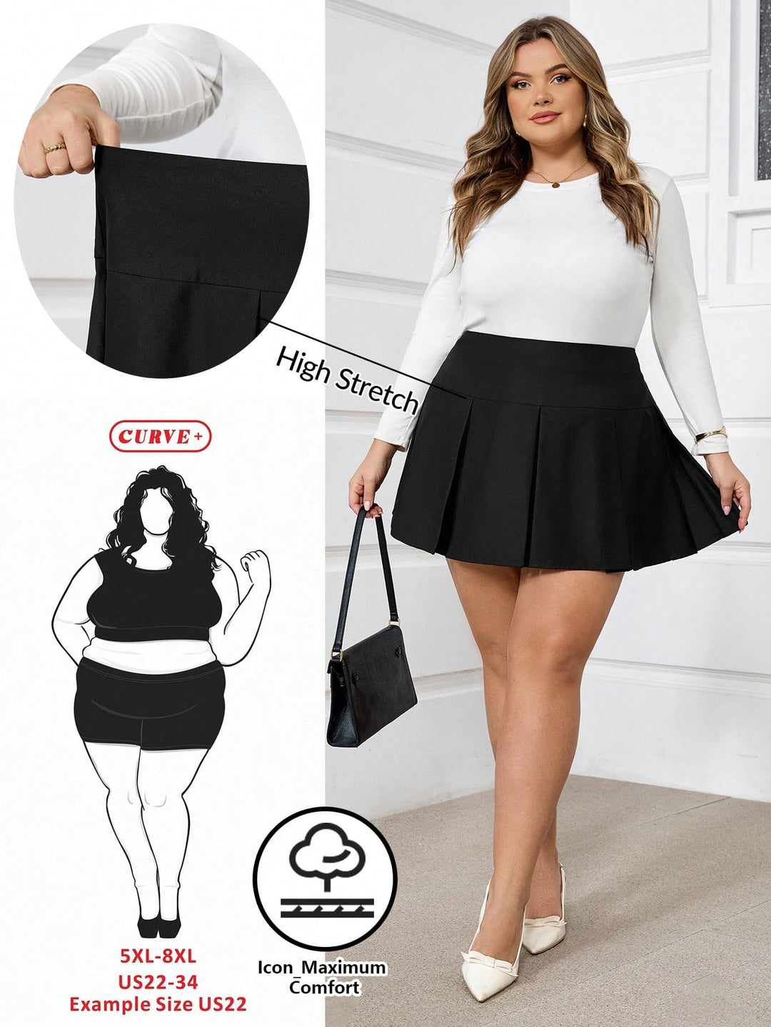 SHEIN maxi szoknya, fekete