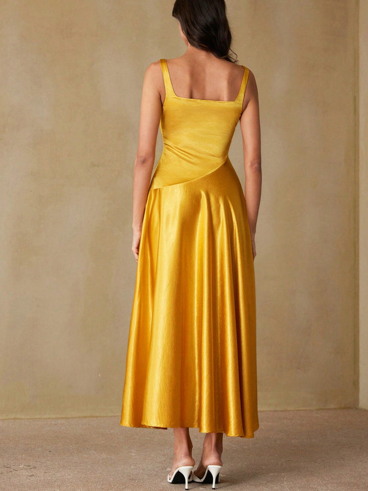 Rochie maxi SHEIN, auriu