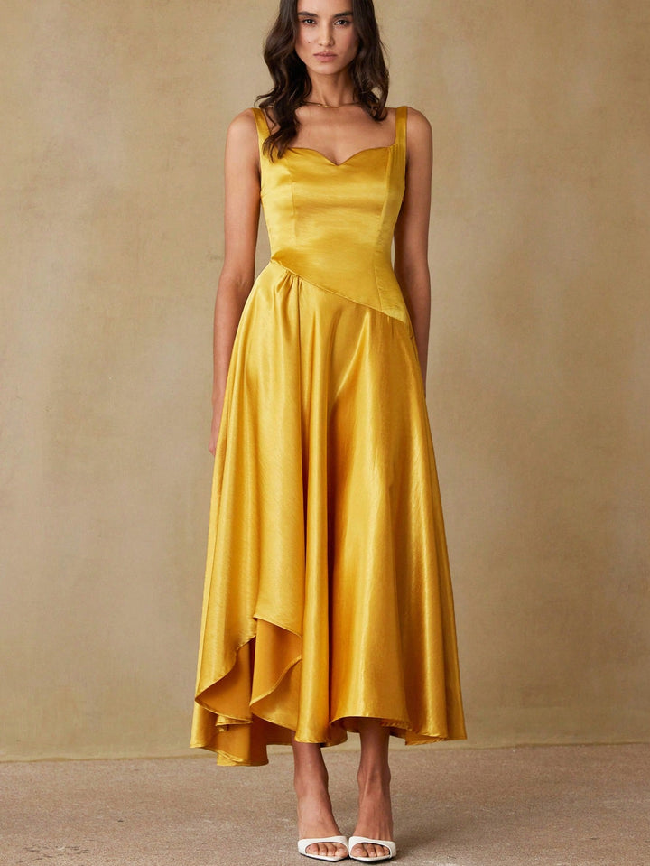 Rochie maxi SHEIN, auriu