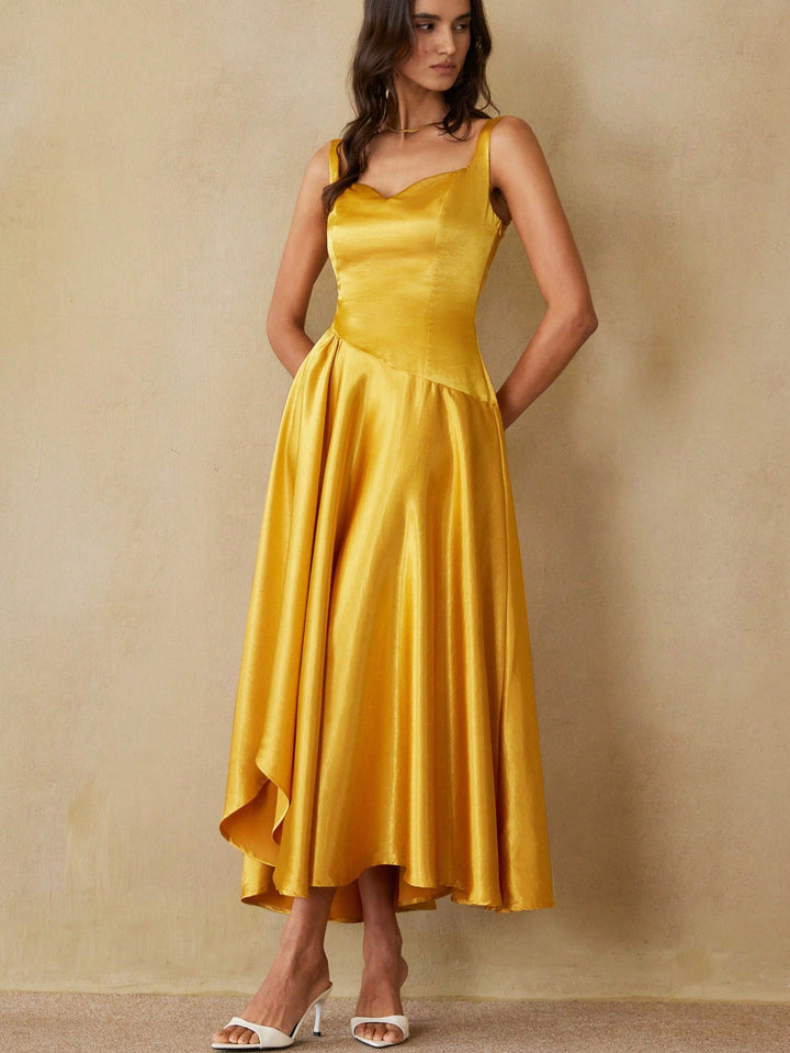 Rochie maxi SHEIN, auriu