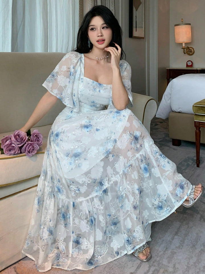 Rochie maxi SHEIN, albastru