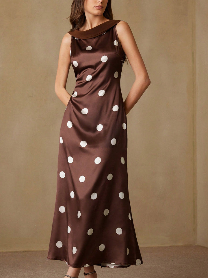 Rochie maxi SHEIN, maro