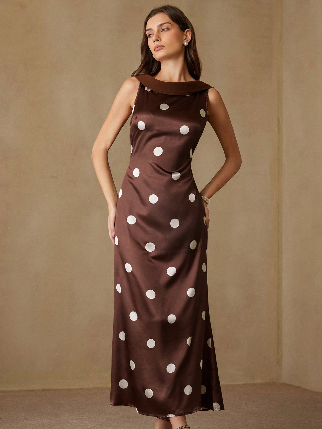Rochie maxi SHEIN, maro
