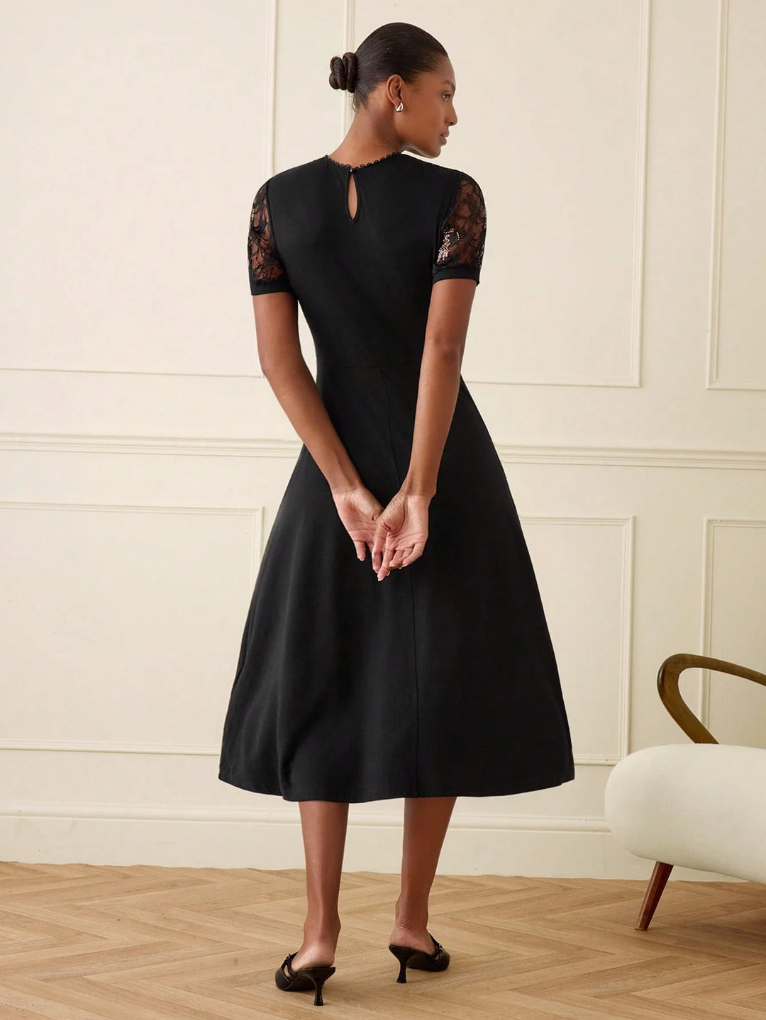 Rochie midi SHEIN, negru