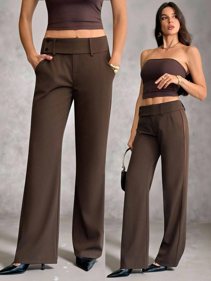 Pantaloni SHEIN, maro