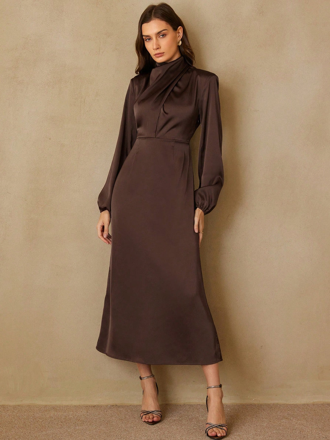 Rochie maxi SHEIN, maro