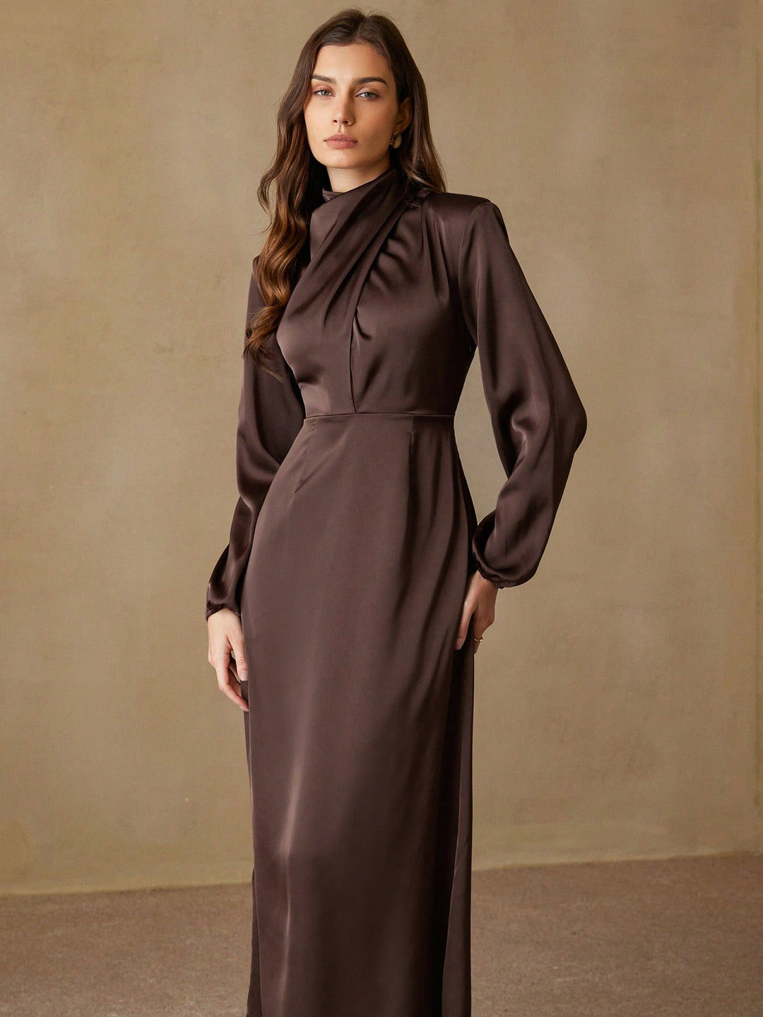 Rochie maxi SHEIN, maro