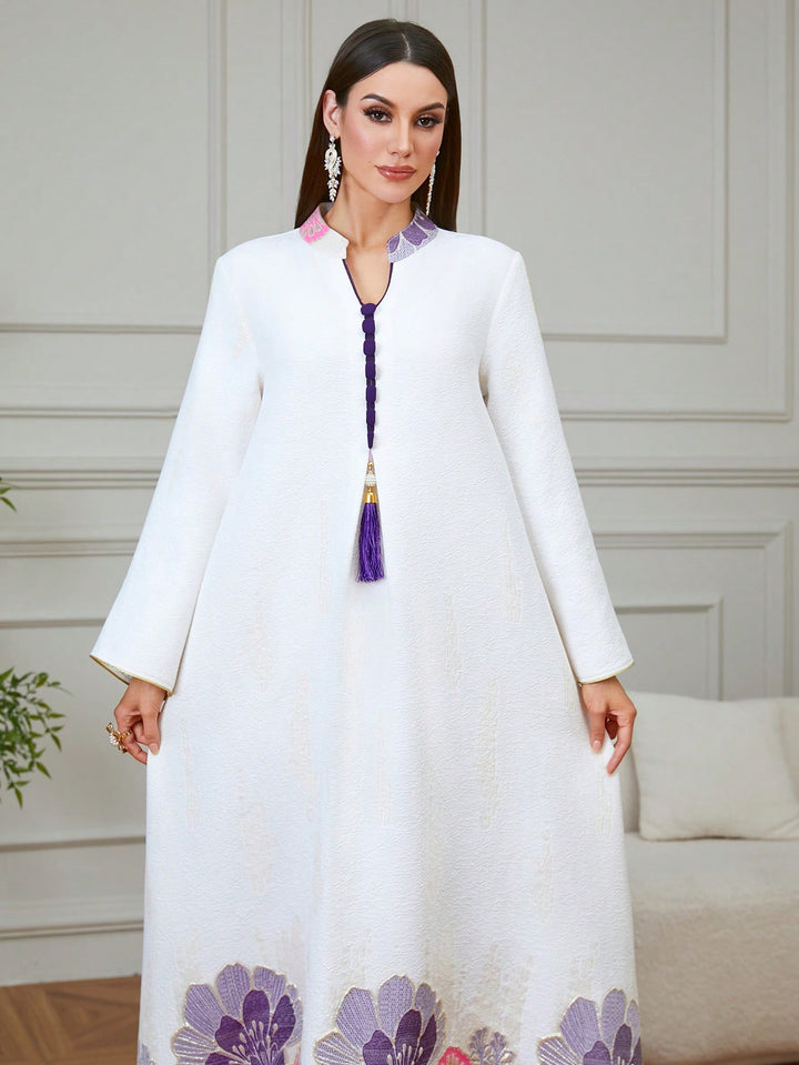 Set caftan și jalabiya SHEIN, mov