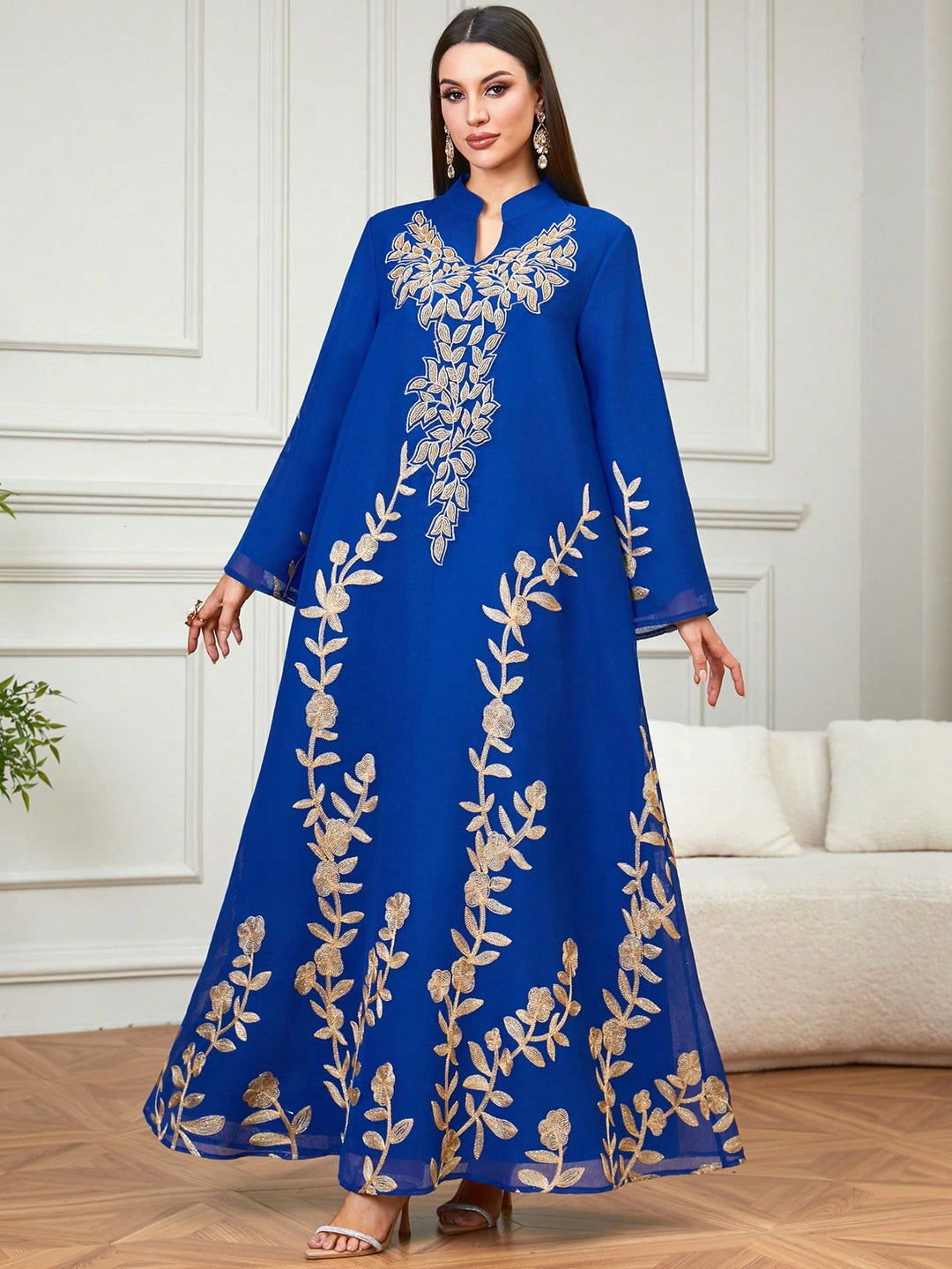 Set caftan și jalabiya SHEIN, albastru