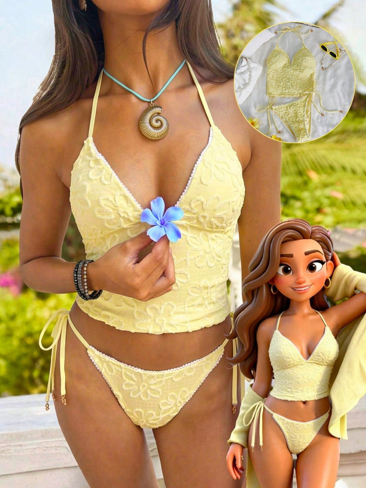 Costum de baie SHEIN, galben