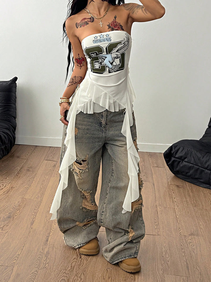 Top SHEIN, alb