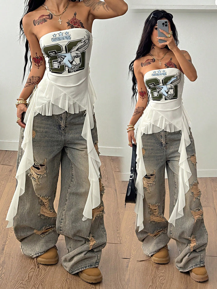 Top SHEIN, alb