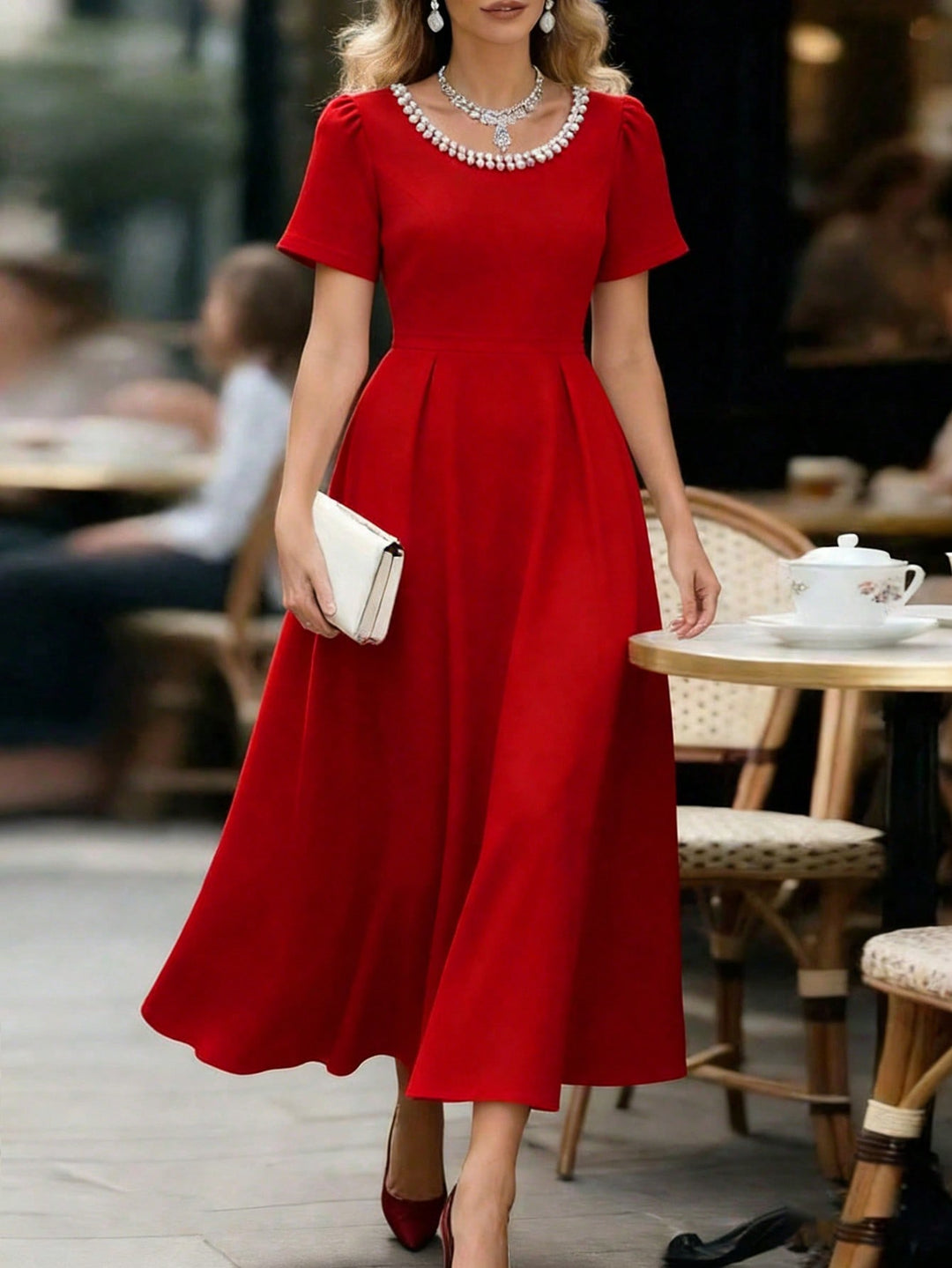 Rochie midi SHEIN, roșu
