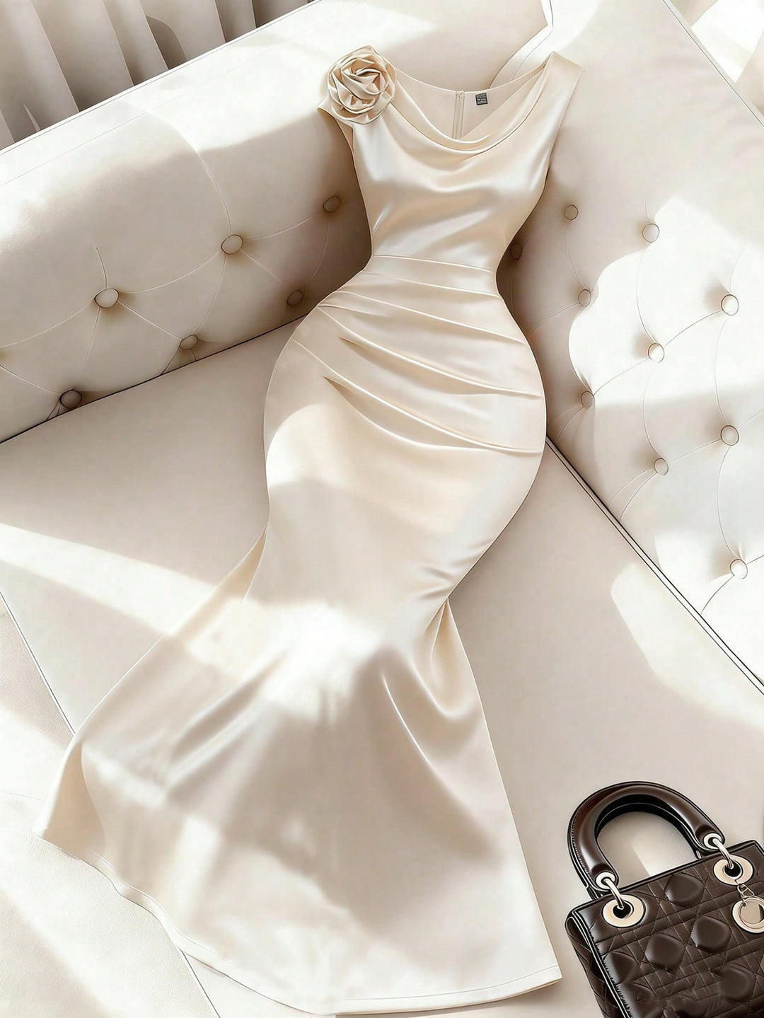 Rochie maxi SHEIN, portocaliu