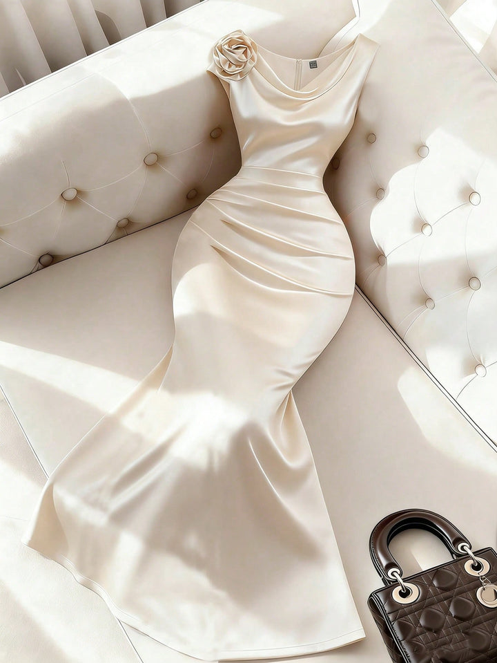 Rochie maxi SHEIN, portocaliu