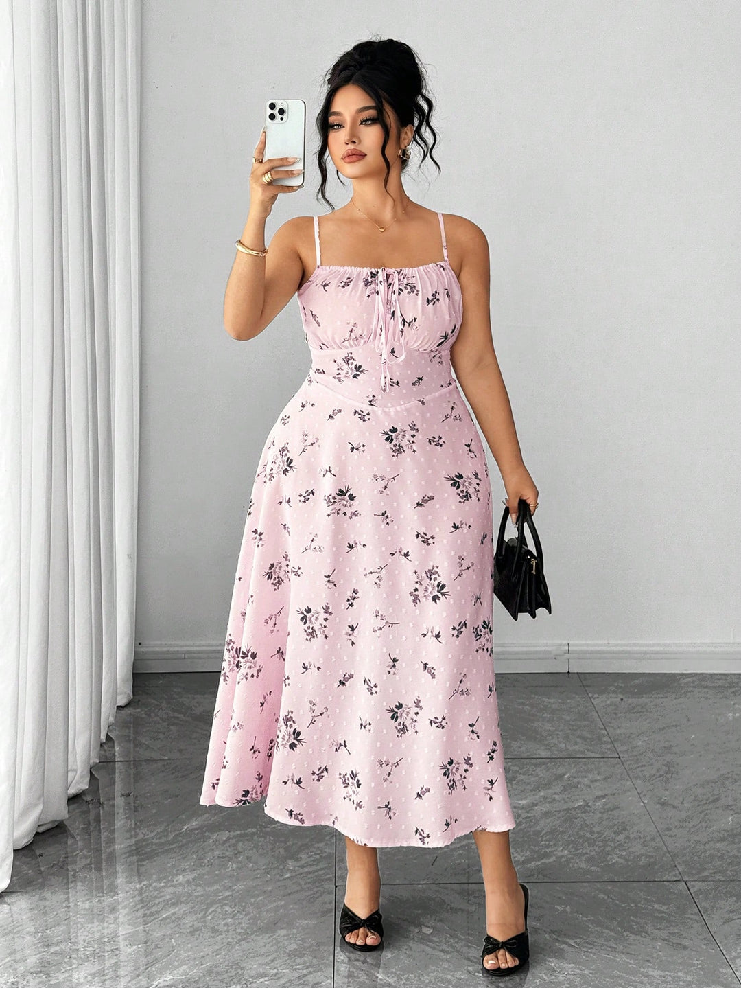 Rochie maxi SHEIN, roz