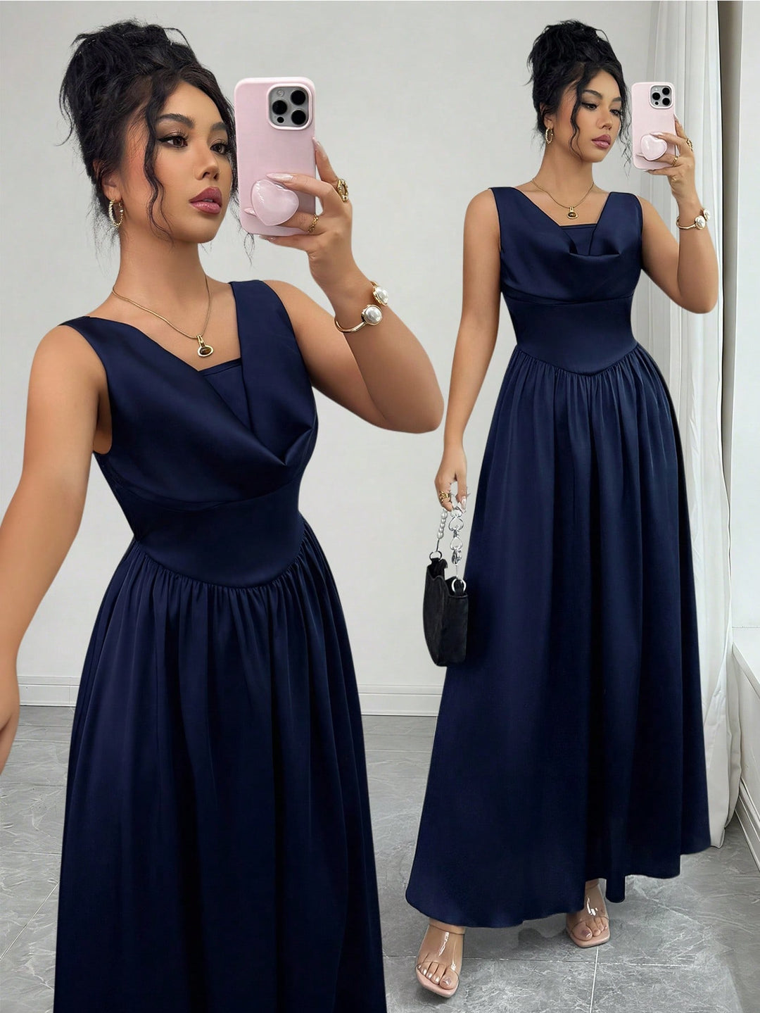 Rochie maxi SHEIN, albastru