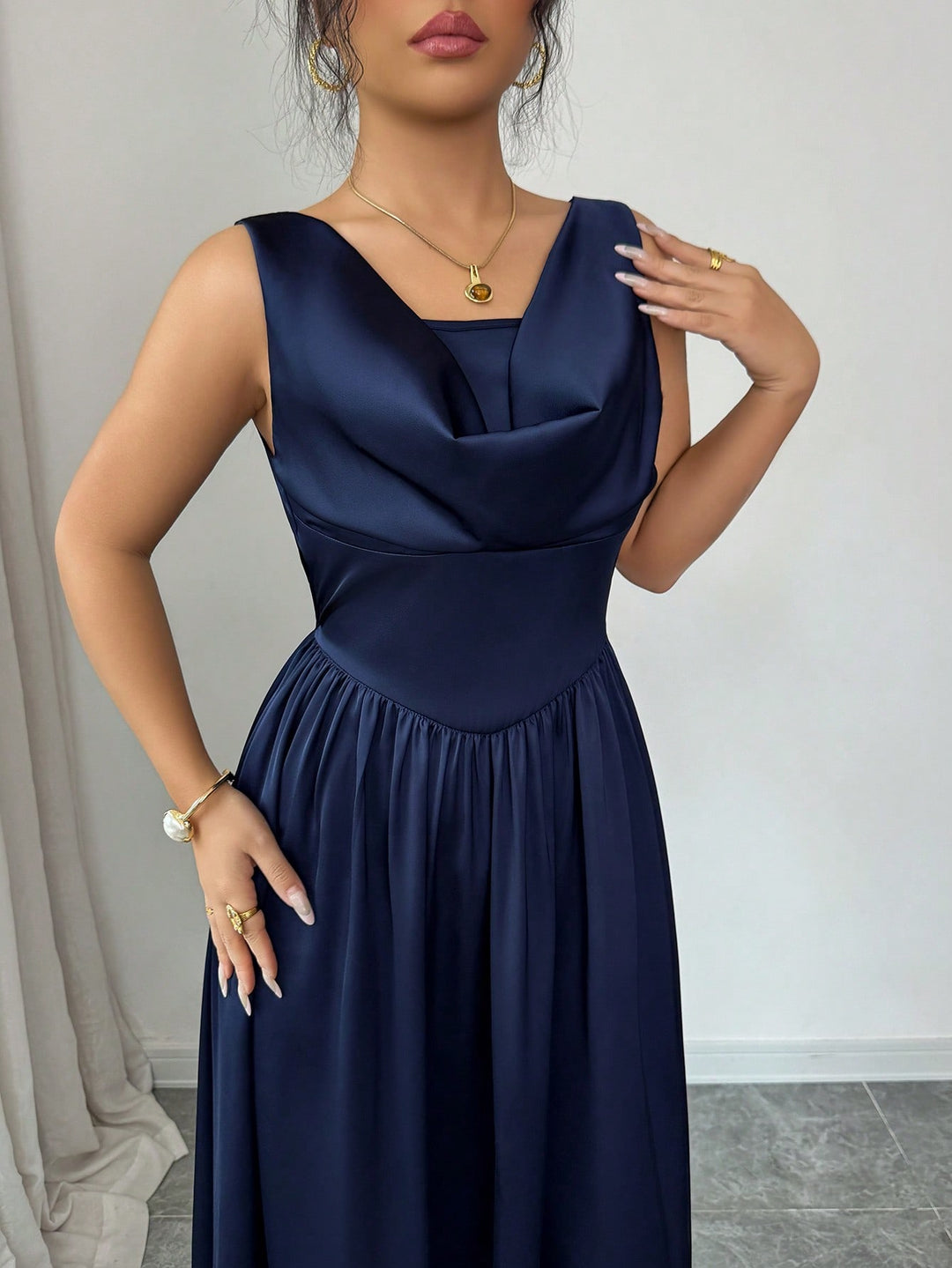 Rochie maxi SHEIN, albastru