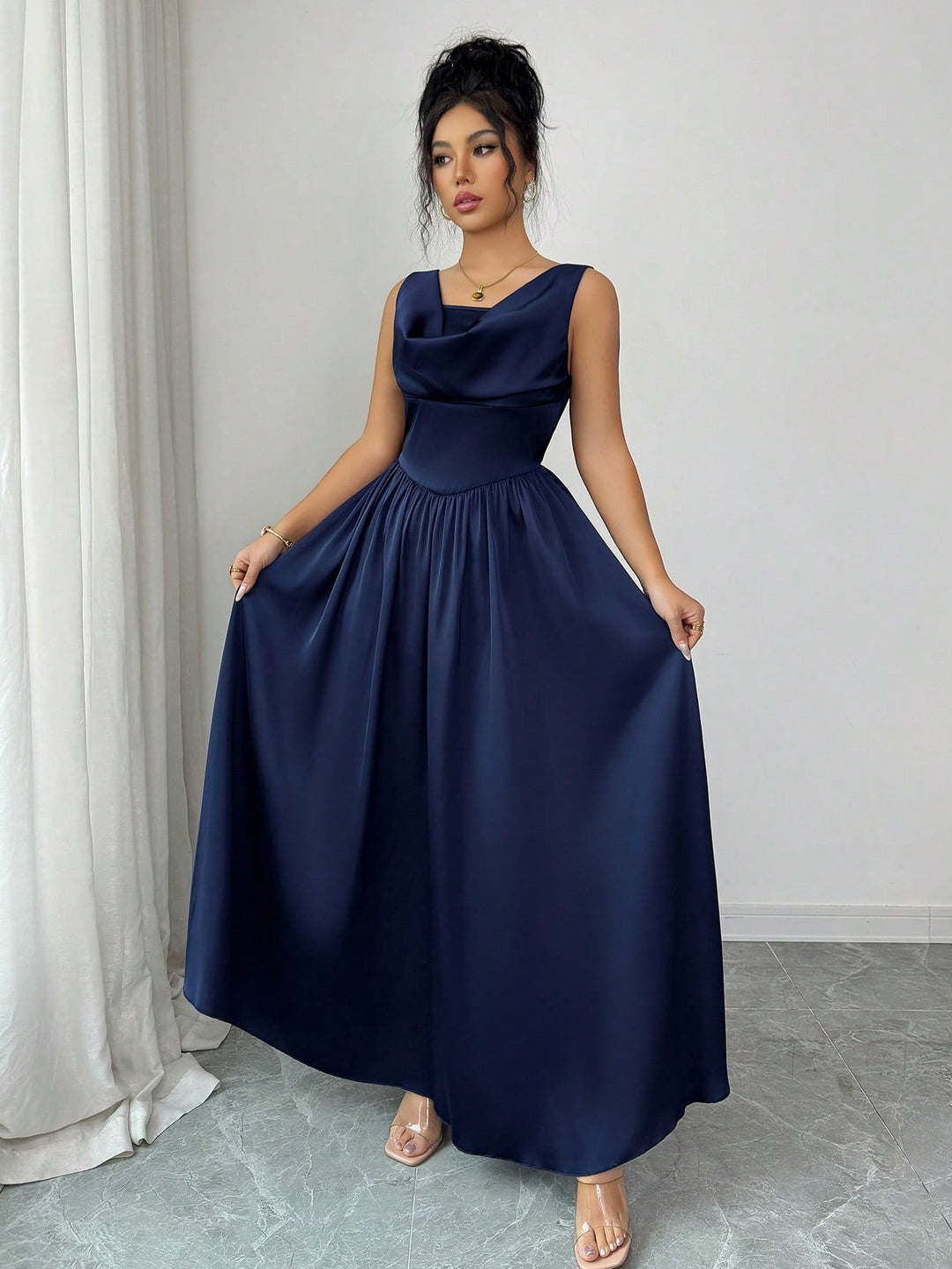 Rochie maxi SHEIN, albastru