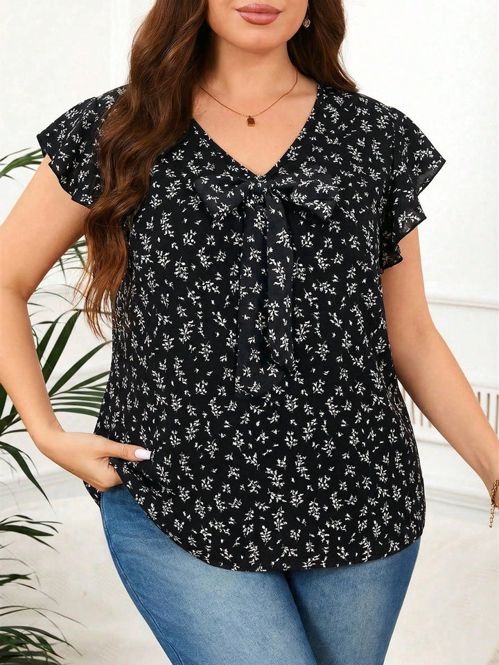 Cămașă cu mânecă scurtă SHEIN, negru