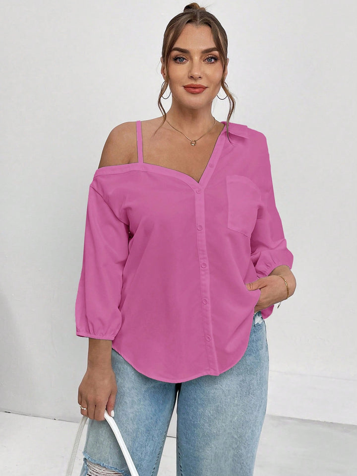 SHEIN Blúz, rózsaszín