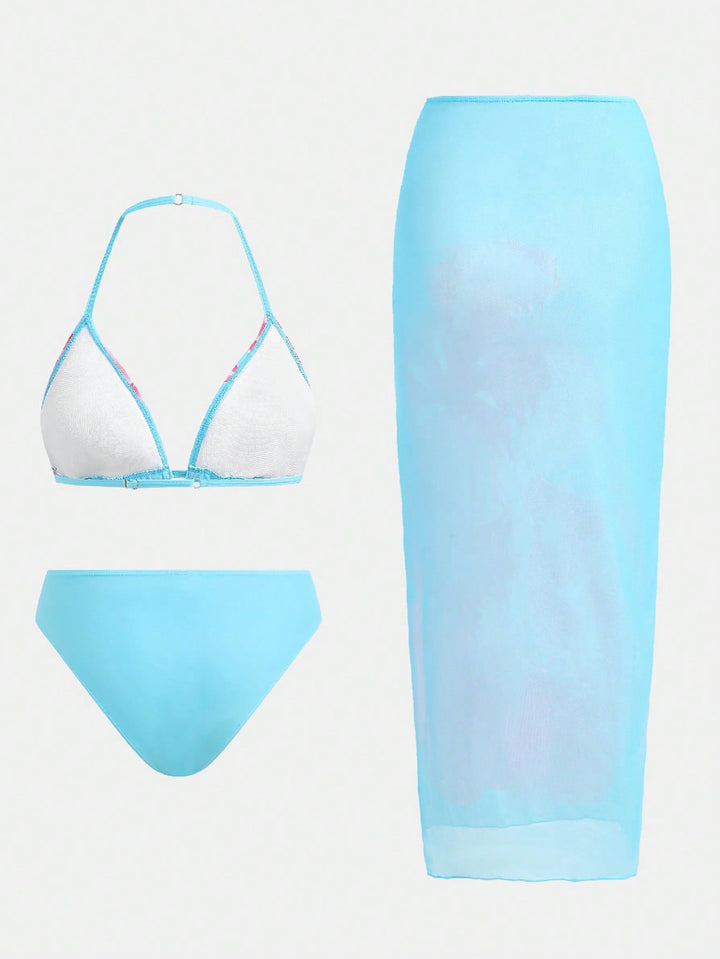SHEIN bikini szett, kék