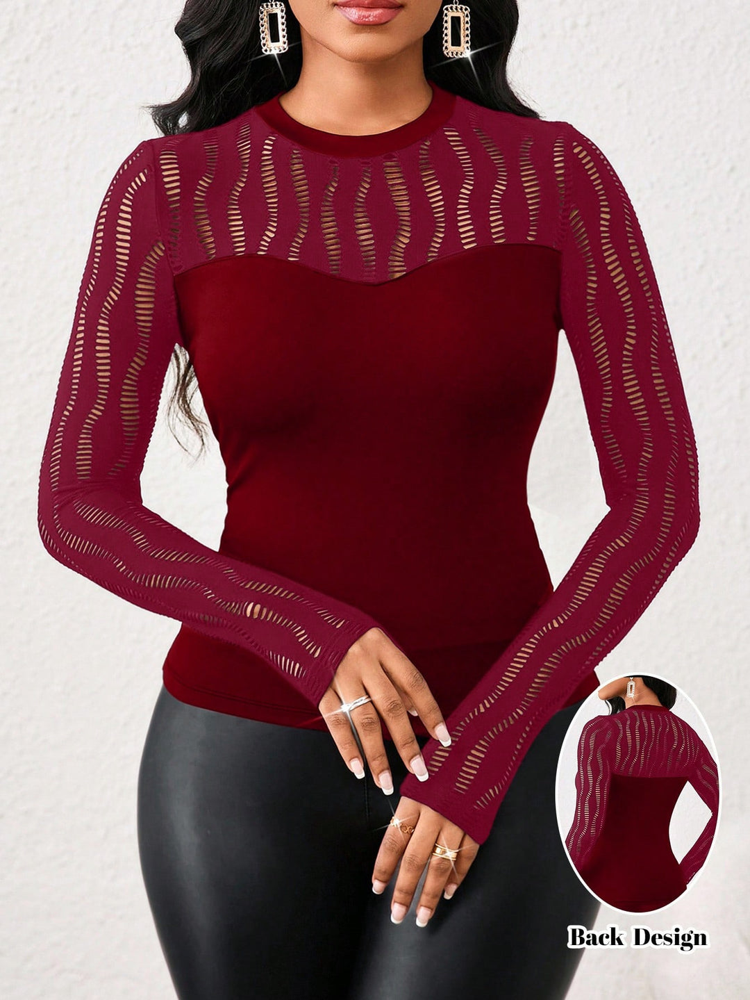 Tricou SHEIN, vișiniu