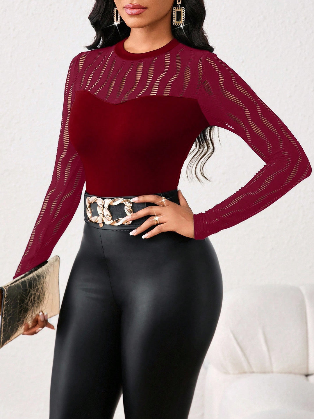 Tricou SHEIN, vișiniu