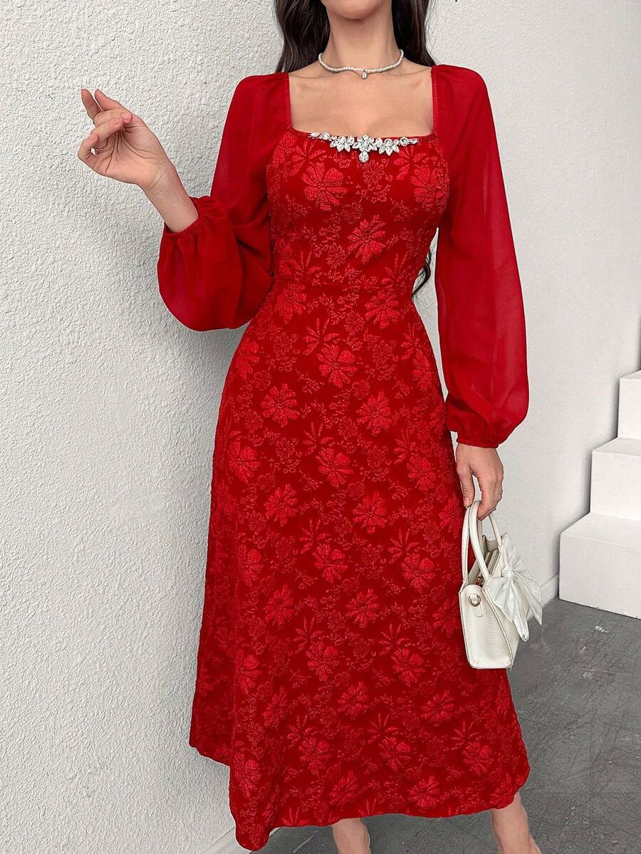 Rochie maxi SHEIN, roșu