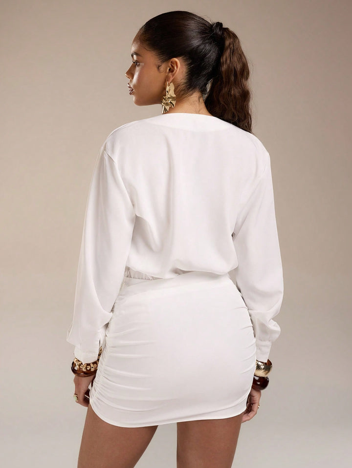 Rochie mini SHEIN, alb