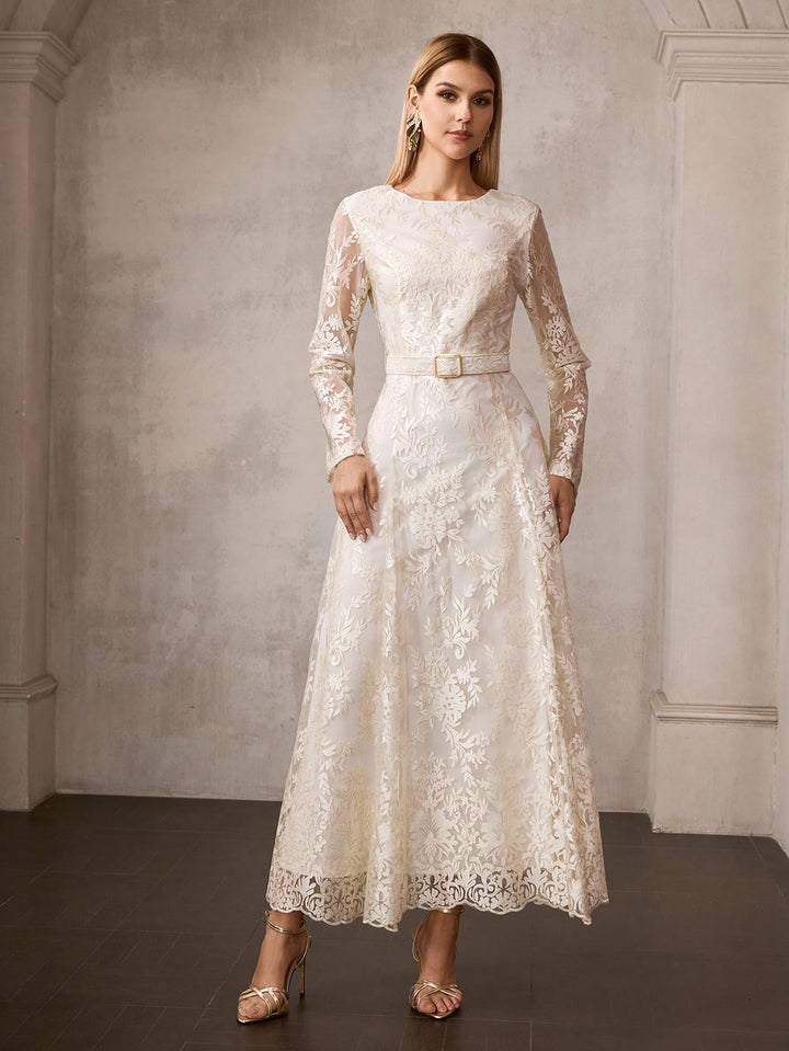 Rochie maxi SHEIN, bej
