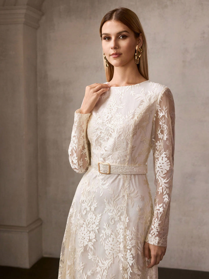 Rochie maxi SHEIN, bej