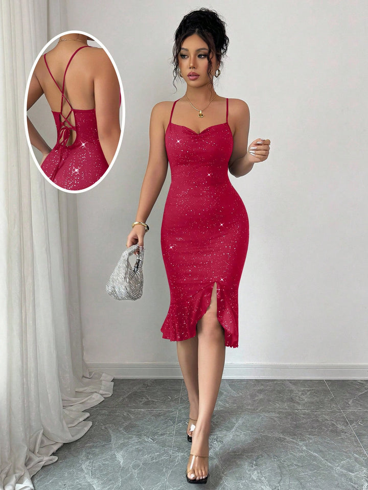 Rochie midi SHEIN, roșu